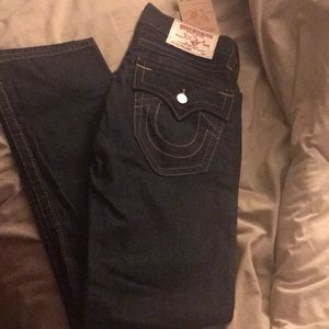 NEW True Religion Men Straight leg dark wash (30)